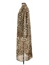 Chico's 100% Polyester Animal Print Brown Casual Dress Size Lg (2) - photo 5