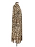 Chico's 100% Polyester Animal Print Brown Casual Dress Size Lg (2) - photo 4