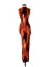 Codigo Graphic Orange Cocktail Dress Size S (estimated) - photo 1