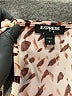 Express Outlet Animal Print Brown Long Sleeve Blouse Size S - photo 7