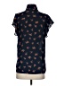 Zara Basic Floral Blue Short Sleeve Blouse Size XS - photo 2