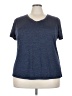 Ideology 100% Polyester Blue Short Sleeve Top Size 3X - photo 1