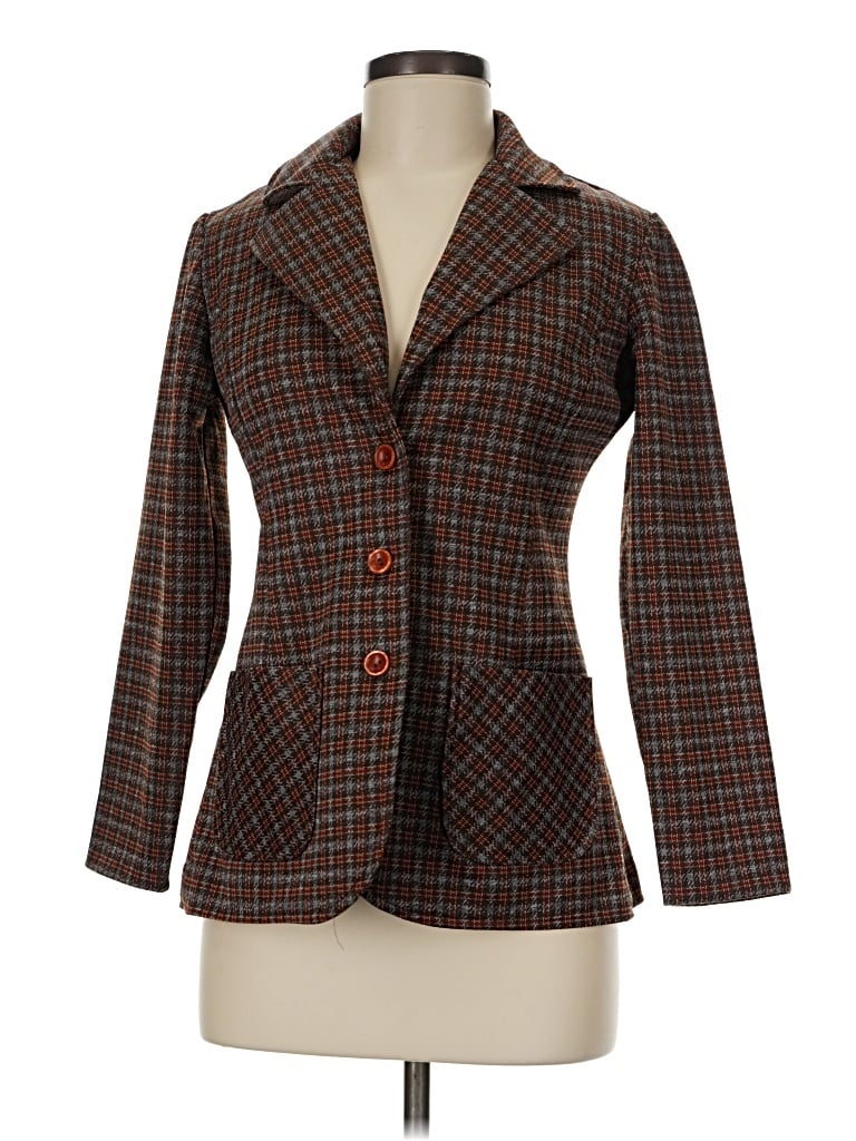 Pre-owned Assorted Brands Blazer Jacket In Brown