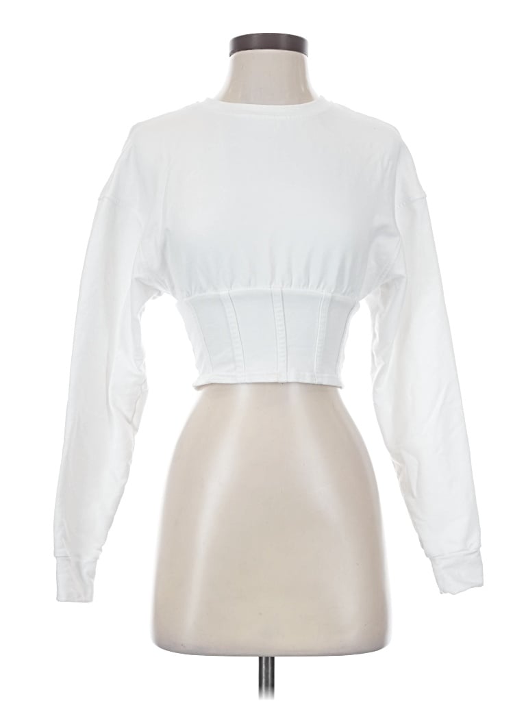 Pre-owned Meshki Long Sleeve T-shirt In Ivory