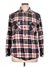 Matchstick Plaid Red Long Sleeve Button-Down Shirt Size XL - photo 1