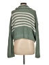 SO Stripes Green Turtleneck Sweater Size M - photo 2