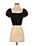 Ambiance Black Short Sleeve Top Size S - photo 1