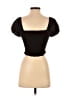 Ambiance Black Short Sleeve Top Size S - photo 2