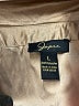 Japna 100% Polyester Metallic Tan Long Sleeve Blouse Size L - photo 7