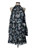 Parker 100% Polyester Print Blue Casual Dress Size L - photo 1