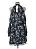 Parker 100% Polyester Print Blue Casual Dress Size L - photo 2