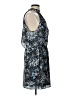 Parker 100% Polyester Print Blue Casual Dress Size L - photo 4