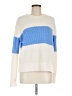 Hippie Rose Color Block Blue Pullover Sweater Size M - photo 1