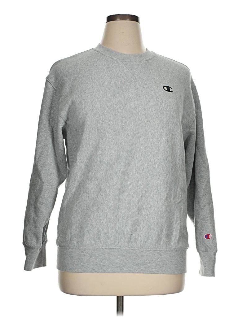 Pre-owned Champion Sweatshirt In Gray