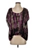 Scoop 100% Polyester Purple Short Sleeve Blouse Size S - photo 1