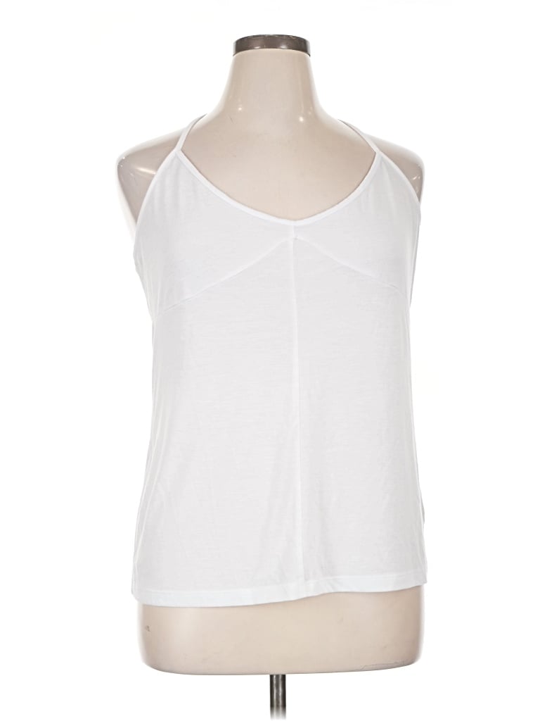 Pre-owned Apostrophe Tank Top White Halter Neckline Tops