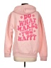 Unbranded 100% Polyester Pink Pullover Hoodie Size L - photo 2