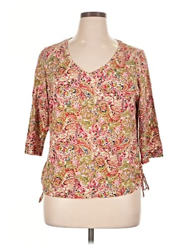 Caribbean Joe 3/4 Sleeve Blouse (view 1)
