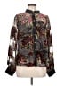 Fate 100% Polyester Floral Black Long Sleeve Blouse Size M - photo 1