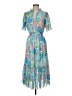 J.Crew 100% Polyester Tropical Blue Casual Dress Size XS - photo 1