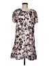 Parker 100% Polyester Print Pink Casual Dress Size M - photo 1