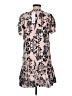 Parker 100% Polyester Print Pink Casual Dress Size M - photo 2