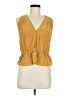 FRAME 100% Polyester Yellow Sleeveless Blouse Size M (estimated) - photo 1
