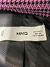 MNG Houndstooth Burgundy Blazer Size S - photo 6