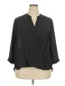 Rachel Zoe 100% Polyester Gray 3/4 Sleeve Blouse Size 2X - photo 1