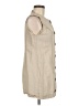 Zara Tan Sleeveless Button-Down Shirt Size M - photo 4