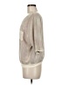 Esley 100% Polyester Metallic Silver Ivory 3/4 Sleeve Top Size M - photo 5