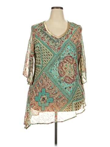 Roz & Ali 3/4 Sleeve Blouse (view 1)