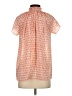 Rungolee 100% Silk Orange Short Sleeve Silk Top Size XXS - photo 2