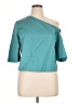 Tibi 100% Cotton Teal 3/4 Sleeve Top Size 10 (estimated) - photo 1