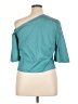 Tibi 100% Cotton Teal 3/4 Sleeve Top Size 10 (estimated) - photo 2