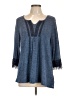Style&Co Blue 3/4 Sleeve Blouse Size L - photo 1