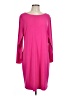 Chico's Solid Pink Casual Dress Size Lg (2) - photo 1