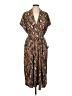 BCBGMAXAZRIA 100% Polyester Paisley Brown Casual Dress Size Lg - photo 1