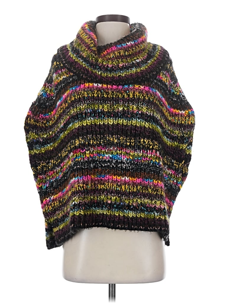 Pre-owned By Anthropologie Poncho In Black