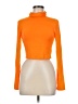 MSBASIC 100% Modal Orange Ivory Long Sleeve Turtleneck Size M - photo 1