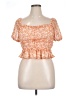 Moa Moa 100% Polyester Orange Short Sleeve Top Size XL - photo 1