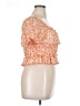 Moa Moa 100% Polyester Orange Short Sleeve Top Size XL - photo 4