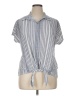 Joie De Vivre Stripes Blue Short Sleeve Blouse Size 1X - photo 1