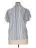 Joie De Vivre Stripes Blue Short Sleeve Blouse Size 1X - photo 2
