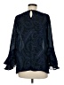 Chaps 100% Polyester Blue 3/4 Sleeve Blouse Size M - photo 2