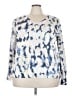 Nic + Zoe Print Silver Pullover Sweater Size 3X - photo 1