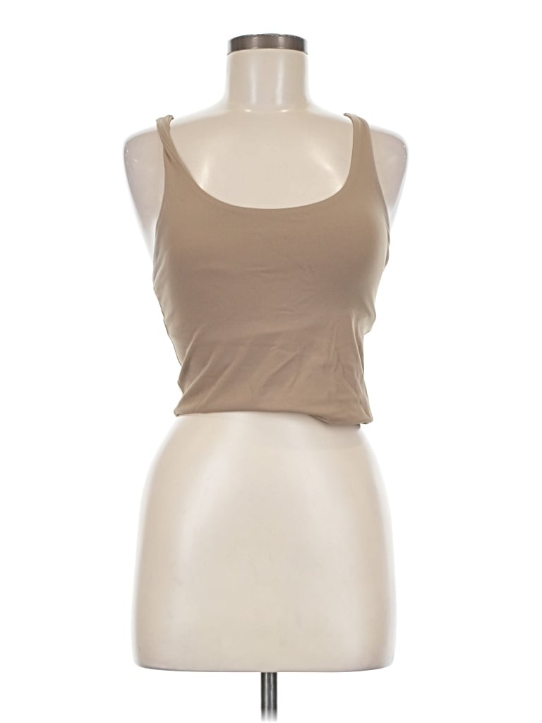 Pre-owned Unbranded Tank Top Tan Strapless Neckline Tops
