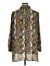 Lena Gabrielle 100% Polyester Paisley Gold Long Sleeve Blouse Size XL - photo 2