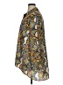 Lena Gabrielle 100% Polyester Paisley Gold Long Sleeve Blouse Size XL - photo 5