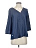 Ellen Tracy Blue 3/4 Sleeve Blouse Size S - photo 1